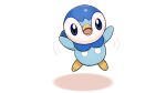  blue_eyes commentary_request creature full_body no_humans official_art open_mouth piplup pokemon pokemon_(creature) project_pochama solo toes tongue white_background 