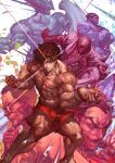  6+boys abs anniversary bald biceps brown_hair character_request commentary_request crossed_arms eyepatch feet_out_of_frame glowing glowing_eye grappler_baki grin hanma_baki highres kazama_raita male_focus multiple_boys muscular muscular_male nipples pectorals punching red_shorts scar scar_on_arm scar_on_back scar_on_cheek scar_on_chest scar_on_face scar_on_leg short_hair shorts smile stomach sunglasses thick_eyebrows thighs topless_male veins wrinkled_skin 
