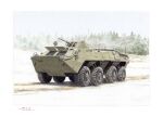  btr-70 commentary_request dated day forest framed ground_vehicle gun horikou military military_vehicle motor_vehicle nature no_humans original outdoors russia scenery sky soviet tank weapon 