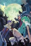  blue_pantyhose lilith_aensland morrigan_aensland pantyhose print_pantyhose thighs vampire_(game) white_pantyhose 