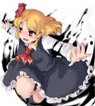  darkness outstretched_arms red_eyes rumia shadow short_hair spread_arms touhou umakatsuhai 
