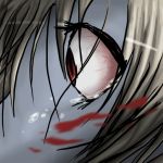  blood eyes left_4_dead red_eyes short_hair tears white_hair witch_(left4dead) zombie 