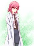  kiyama_harumi_(cosplay) labcoat necktie pantyhose piku pink_hair red_eyes shakugan_no_shana short_hair wilhelmina_carmel 