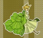  blonde_hair cabbage fox_ears green_dress pun short_hair touhou uewtsol vegetation yakumo_ran 