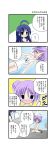  ahoge aotan_nishimoto comic double_bun hiiragi_kagami izumi_konata lucky_star one-piece_swimsuit school_swimsuit school_uniform swimsuit translated translation_request 