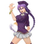  bracelet braid hands hat jewelry kuroi long_hair melty_blood open_mouth purple_eyes purple_hair realistic sion_eltnam_atlasia skirt solo thigh-highs thighhighs tsukihime type-moon very_long_hair violet_eyes 