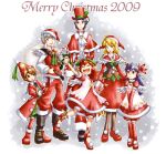  allegretto beat beat_(trusty_bell) blonde_hair blue_hair boots brown_hair christmas closed_eyes frederic_chopin gift hat hige_(artist) hige_(yosemite) long_hair march_(trusty_bell) pantyhose polka red_hair redhead sack salsa salsa_(trusty_bell) santa_costume santa_hat short_hair silver_hair top_hat trusty_bell twintails wings 