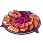 artist_request bacon commentary die_heilige_sinfonie_(genshin_impact) english_commentary food food_focus genshin_impact ham hexagram lettuce lowres meat no_humans official_art sauce sausage still_life third-party_source transparent_background tray 