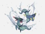  alternate_color alu_drp blurry closed_eyes commentary_request dreepy full_body highres no_humans pokemon pokemon_(creature) shiny_pokemon water water_drop white_background 