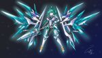  1girl absurdres bangs breasts chest_jewel earrings gloves green_eyes green_hair high_heels highres jewelry large_breasts long_hair pneuma_(xenoblade) ponytail solo swept_bangs tiara very_long_hair xenoblade_chronicles_(series) xenoblade_chronicles_2 yakkey 