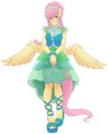  1girl absurdres crossed_arms fluttershy furyou highres my_little_pony my_little_pony_friendship_is_magic personification sandals wings 