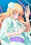  blue_eyes heart long_hair macross macross_frontier macross_frontier:_itsuwari_no_utahime misnon_the_great sheryl_nome wink 