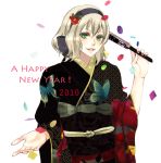  axis_powers_hetalia belgium_(hetalia) blonde_hair butterfly confetti fan flower green_eyes hair_flower hair_ornament hair_ribbon japanese_clothes kimono new_year ribbon solo 