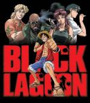  benny black_lagoon crossover dutch monkey_d._luffy okajima_rokuro one_piece photoshop pirate revy 