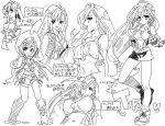  alternate_costume final_fantasy final_fantasy_vii long_hair monochrome sketch source_request suspenders tifa_lockhart translation_request yonesuke 