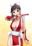  breasts cleavage cosplay hair_bow king_of_fighters love_plus shiranui_mai shiranui_mai_(cosplay) snk solo takane_manaka ueyama_michirou 