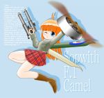  airplane boots gun mecha_musume military personification skirt sopwith_camel weapon wink world_war_i wwi 