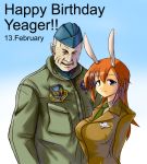  bunny_ears charles_e_yeager charlotte_e_yeager english flightsuit hat military military_uniform namesake pilot_suit rabbit_ears strike_witches uniform zippo 