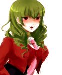  green_hair leviathan_(umineko) necktie red_eyes smile umineko_no_naku_koro_ni uniform 