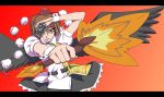  brown_hair camera fan foreshortening hands hat kohcy oekaki shameimaru_aya short_hair solo tokin_hat touhou wings wrist_cuffs 