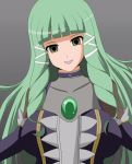  breasts emeraude(tales_of_graces) green_hair large_breasts tales_of_graces yandere yellow_eyes 