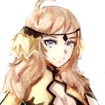  1girl ahoge bangs blonde_hair blue_eyes circlet closed_mouth fire_emblem fire_emblem_fates highres long_hair looking_at_viewer mpka_yt ophelia_(fire_emblem) upper_body white_background 