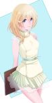  1girl blonde_hair blue_eyes breasts closed_mouth dress freeworldend highres kingdom_hearts kingdom_hearts_ii long_hair looking_at_viewer namine smile solo 