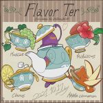  character_name closed_eyes commentary_request cup dated evolutionary_line flower food fruit grapes heart highres lemon lemon_slice liquid no_humans petyo pokemon pokemon_(creature) polteageist red_flower sinistea smile sugar_cube teacup teapot 
