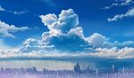  absurdres aki_(aki_k6) blue_sky building city cityscape clouds cloudy_sky cumulonimbus_cloud day highres no_humans original outdoors scenery signature sky skyline skyscraper sunlight 