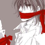  hellsing lowres male oekaki red_eyes ribbon solid&amp;etc tied 