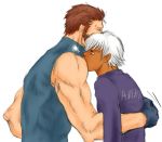  brown_hair k&#039; king_of_fighters kof maxima snk white_hair yaoi 