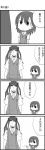  beard comic facial_hair hair_ornament hairclip jumbo misaka_mikoto monochrome nabeyaki_neko shirai_kuroko short_hair sweater_vest to_aru_kagaku_no_railgun to_aru_majutsu_no_index translated twintails yotsubato! 