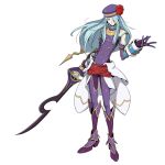  .hack//g.u. .hack//link armor blue_hair endrance flower gloves hat long_hair official_art rose sword weapon 
