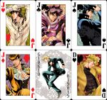  card_(medium) cards dio_brando giorno_giovanna higashikata_jousuke jojo_no_kimyou_na_bouken jonathan_joestar joseph_joestar joseph_joestar_(young) k-zaki kuujou_joutarou male 