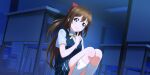  blue_eyes blush brown_hair dress long_hair love_live!_school_idol_festival_all_stars ousaka_shizuku 