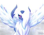  :&lt; absol bangs bright_pupils closed_mouth commentary english_commentary expressionless feathered_wings fluffy fur_collar gradient gradient_background hair_over_one_eye icykatsura long_hair looking_at_viewer mega_absol mega_pokemon one_eye_covered pokemon pokemon_(creature) red_eyes sidelocks simple_background sitting split_mouth straight-on upper_body white_background white_pupils white_wings wings 