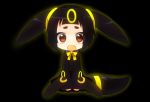  chibi fang moemon neon_trim personification pokemon red_eyes redvvvred solo umbreon 