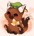 cat cat_focus chen chen_(cat) earrings hanakine hat jewelry methyl_key multiple_tails no_humans red_eyes solo tail touhou 