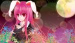  bunny_ears flower long_hair moon pink_eyes pink_hair rabbit_ears reisen_udongein_inaba solo touhou yuuka_nonoko 