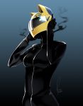  bikesuit bodysuit cat_ears celty_sturluson durarara!! face gloves helmet kyo kyo_(kuroichigo) motorcycle_helmet smoke solo 