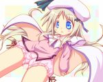  bloomers blue_eyes cape chinese_clothes ebisuke fang flat_chest hat little_busters! little_busters!! loli long_hair noumi_kudryavka 