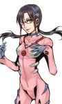  brown_hair evangelion:_2.0_you_can_(not)_advance glasses hairband long_hair makinami_mari_illustrious neon_genesis_evangelion plugsuit rebuild_of_evangelion sora_mame(pixiv_365705) twintails 