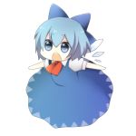 blue_eyes blue_hair chibi cirno lowres open_mouth redvvvred solo touhou wings 