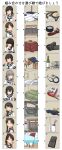  6+girls absurdres alcohol animal_ears ayanami_(kancolle) beach_chair beach_umbrella bed beer_can black_hair bottle braid camera can car_interior cat_ears cat_tail cellphone chagamaka chair closed_eyes couch desk eye_mask fake_animal_ears fake_tail food fubuki_(kancolle) futon grey_hair hair_ribbon hatsuyuki_(kancolle) highres isonami_(kancolle) kantai_collection long_hair low_ponytail miyuki_(kancolle) multiple_girls one_eye_closed open_mouth phone ponytail ribbon rope sailor_collar school_uniform serafuku shikinami_(kancolle) shirayuki_(kancolle) short_ponytail side_ponytail smartphone stethoscope tail toothbrush translated twin_braids twintails umbrella uranami_(kancolle) usugumo_(kancolle) 