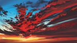  chinese_commentary clouds cloudy_sky commentary_request dawn highres morning no_humans original red_clouds scenery sky sun sunrise xingzhi_lv 