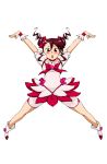  boots bow brown_eyes brown_hair choker cosplay gon_(inakado) hair_bow heart heartcatch_precure! hyakko magical_girl precure saotome_suzume solo wristband 