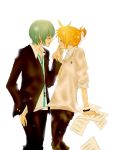  2boys hatsune_mikuo kagamine_len milenkuo vocaloid yaoi 