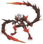  .hack//g.u. .hack//link 1boy armor claws gloves grey_hair haseo male messy_hair official_art short_hair solo tail talons tattoo white_background 