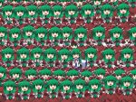  clone green_eyes green_hair hair_ribbon kagiyama_hina kochiya_sanae long_hair ribbon toro_(nightlord) toro_(pixiv) touhou when_you_see_it 