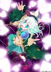  green_eyes hat heart heart_of_string highres komeiji_koishi short_hair silver_hair solo touhou usotsukiya 